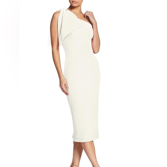 DRESS THE POPULATION Tiffany One-Shoulder Midi Dress - Picture 2 of 8